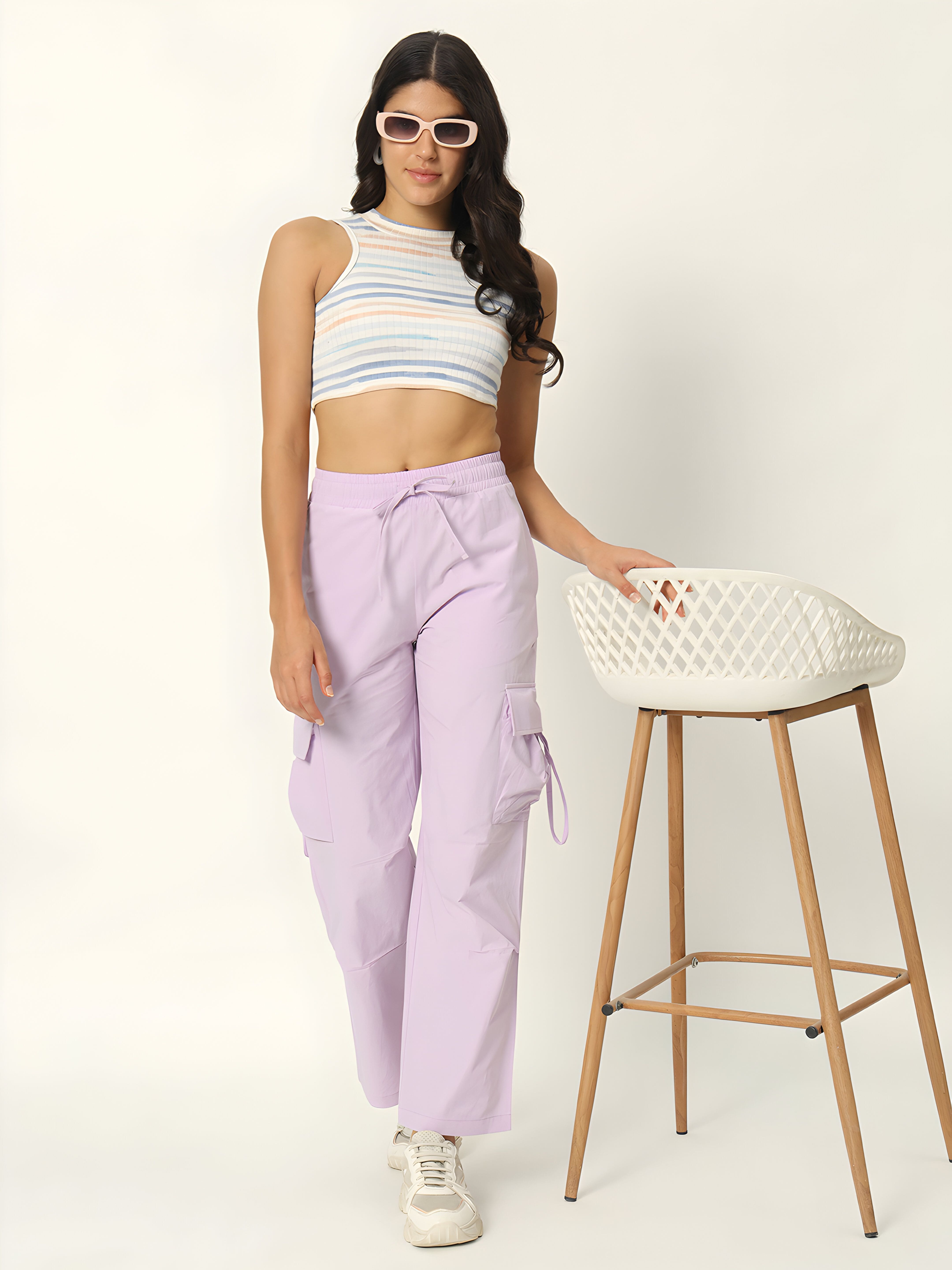 Lilac Cargo Pants