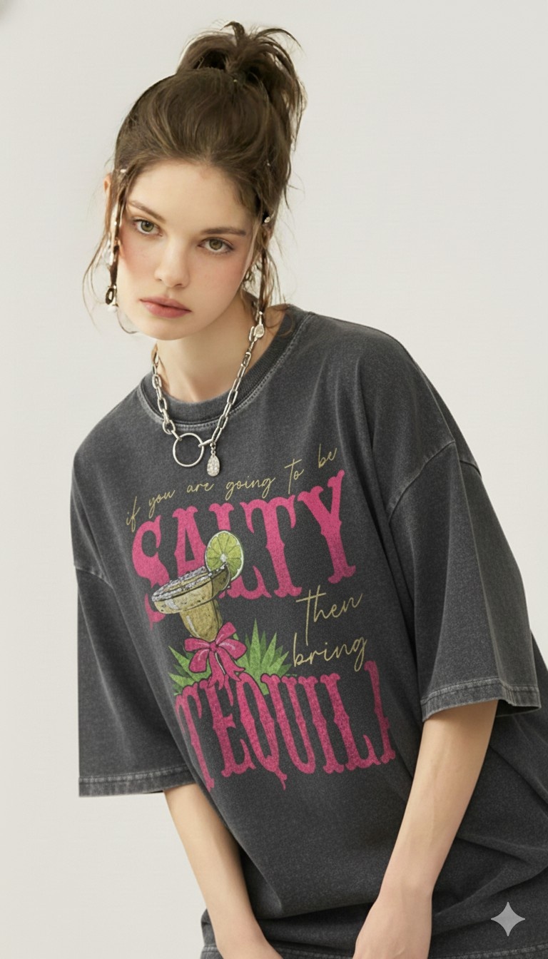 Oversized Acid Wash T-Shirt - 240 GSM Premium Cott