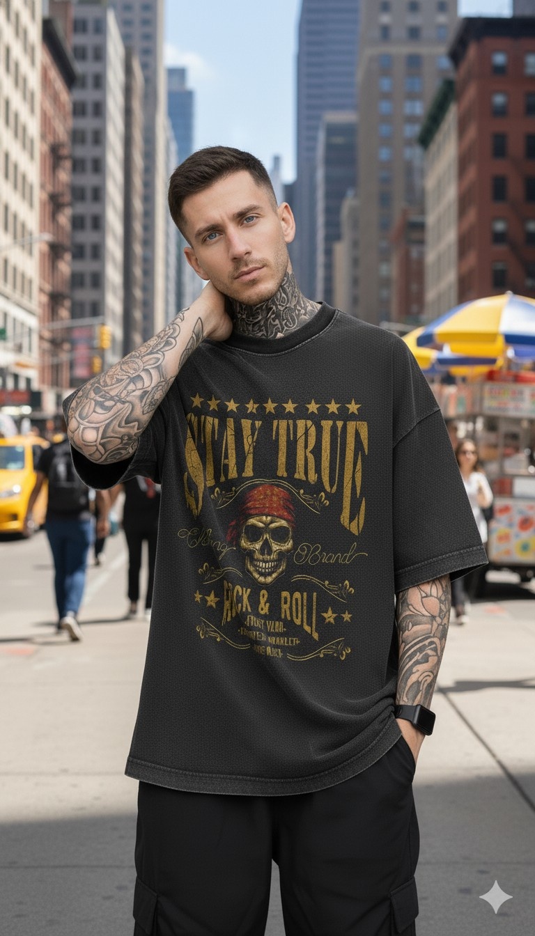 Stay True: Rock & Roll Legacy Oversized T-Shirt