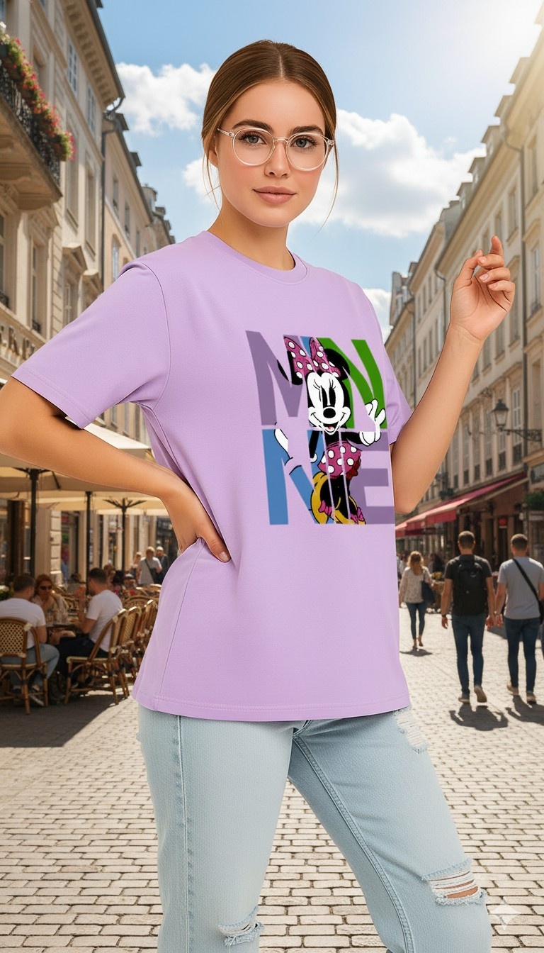 Lavender Minnie Mouse Oversized T-Shirt